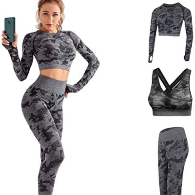 China Antibacterial Antibacterial Made In China Top Quality Brand New Fitness Yoga Sets Long Sleeve for sale