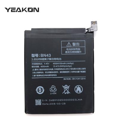 China New Mobile Phone Replacement Battery BN43 Compatible For Xiaomi Redmi Note 4X Battery 4000MAH for sale