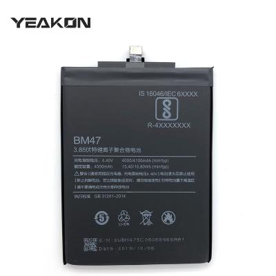 China BM47 Mobile Phone Battery Replacement For Xiaomi 3X Battery For Redmi 4X 4000mah Smartphone Built-in Battery for sale