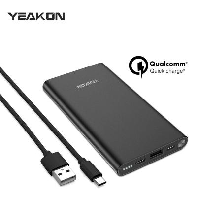 China Take 1 8 Pin Cable to Charge Power Bank and Your Device YEAKON 8 Pin Charging Port Power Bank 10000mAh Portable QC 3.0 Fast Charging Stand Battery for iPhone XS for sale