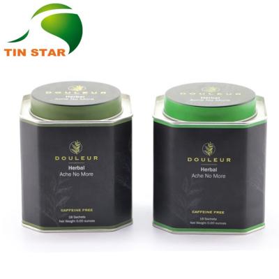 China Custom Wholesale Tea Promotion Metal Packaging Chinese Tea Tin Box With Lid for sale