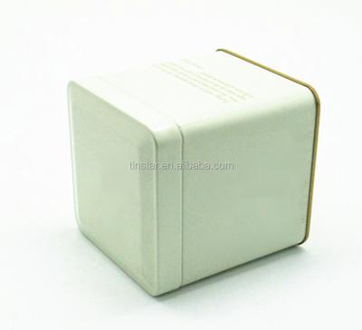 China Recycled Materials Square Custom Tea Tin Airtight Packaging Can Tea Box With Inner Lid for sale