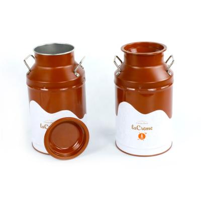 China High Quality Chocolate Metal Canister Milk Chocolate Tin Box Can With Plug Packaging Lid for sale