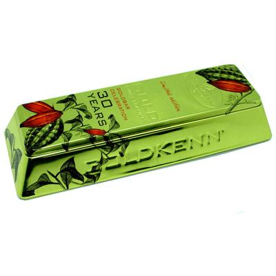 China Chocolate trapezium gold bar design chocolate metal gift tn box for sale