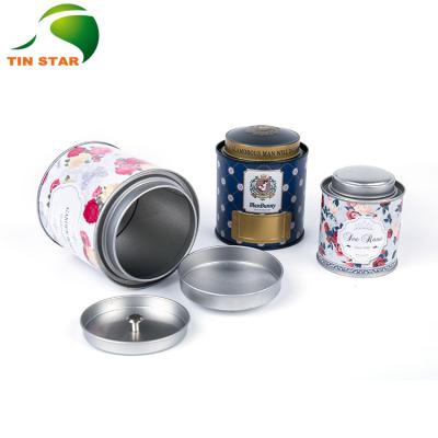 China Recycled Materials Foundry Processing Tin Tea Canister Metal Tea Caddy High Quality Tin for sale