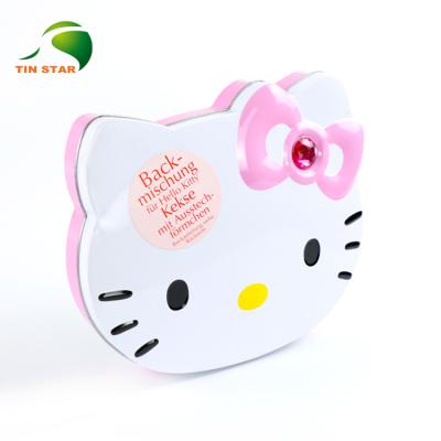 China Recyclable Animal Cat Shape Candy Metal Tin Box for sale