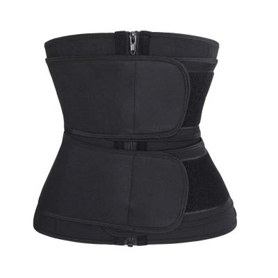 China Neoprene Double Belt Waist Trainer With Zipper for sale