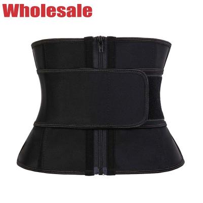 China Black 3XS Short Torso Waist Trainer Latex Tummy Trimmer With Zipper for sale