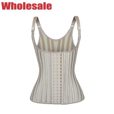 China Nude 29 Steel Bones Waist Trainer Vest Hollow Breathable Waist Trainer Vest MHW100326N for sale