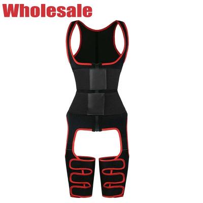 China 9 Steel Bone Full Body Shaper High Waist Tummy And Thigh Shaper With Zipper for sale