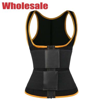 China Orange 2 Straps 3XS To 6XL Workout Waist Trainer Vest Sauna Tank Vest for sale