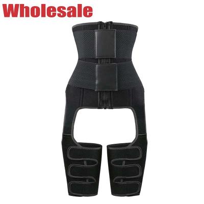 China Black Double Belt NANBIN Plus Size Waist Cincher Ultra Sweat Waist And Thigh Trimmer for sale