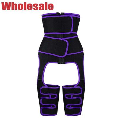 China Waist Thigh Butt Trainer Purple Two  Loop Belts Belly And Thigh Trimmer MHW100024PU for sale