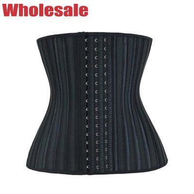 Chine Corset désossé de Black Waist Cincher d'entraîneur de taille de sport de latex de la cavité 5XL 29 à vendre