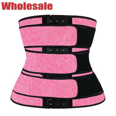 China Pink Black Nylon Neoprene 4XL 5XL 3 Hook Waist Trainer With 3 Belts for sale