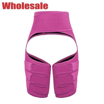 China Pink Elastic Waistband Waist Trainer Thigh Shaper Customized Logo for sale