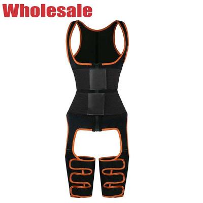 China Womens 3XS Full Body Waist Cincher Leather Belt Thigh Trimmer Leg Shaper for sale