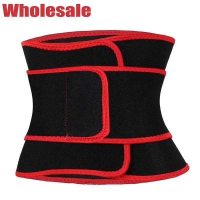 China Double Velcro Waist Trimmer Belt Workout Waist Trainer Sweat Belt for sale