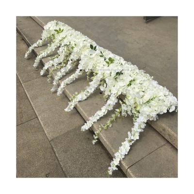 China LFB511-2 Cream White Artificial 1m White Rose Hydrangea Flower Hanging Garland For Sale for sale