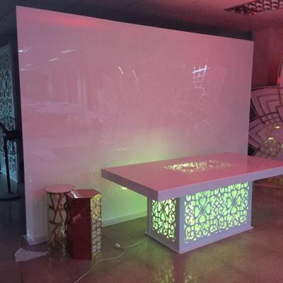 China LUCKYGOODS Modern Rectangle LED Wedding Table Events Furniture Table For Dining Room Restaurant BJ210511-39 for sale