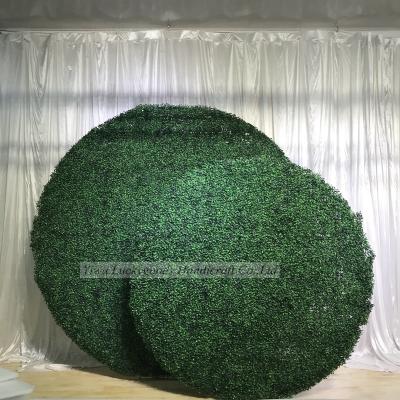 China Hot Sale LFB1224 Factory Decor Green Grass Wall Artificial Eucalyptus Round Backdro Birthday Party Backdrop For Wedding Event Used LFB1224 for sale