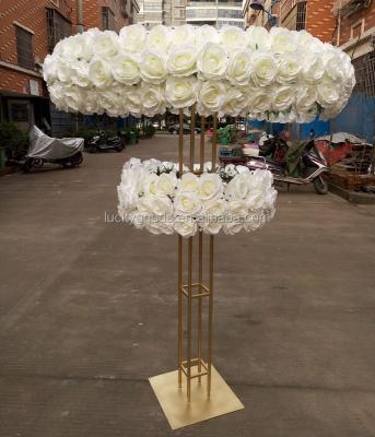 China Decorative WALL Wedding Table Centerpiece Metal Flower Stand Wholesale for sale