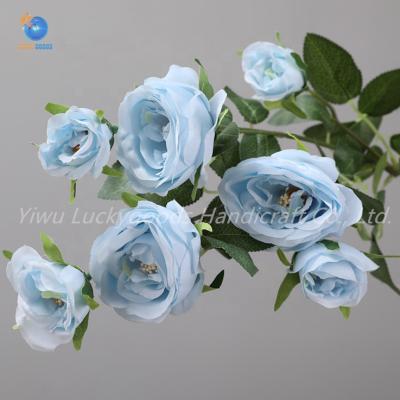 China Wholesale New Arrival Colorful Artificial Modern Beautiful Flower LF1028 Luckygoods Rose Artificial Centerpiece Decoration Flowers for sale