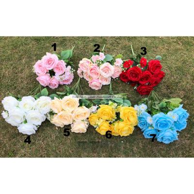 China LF777-2 12 branches shape flower romantic bridal rose bouquets for valentine LF777-2 for sale