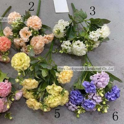 China BH210330-11 Luckygoods New Design Artificial Silk+Plastic Hydrangea Flower Mini Bouquet For Halloween Decor for sale