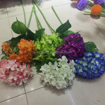 China Various Colors Silk+plastic Decorative Flower New Arrival Plastic Hydrangea Wholesale for sale