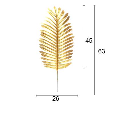 China New Design Natural Hot Sale LLV256-7 Luckygoods Touch Gold Leaves For Wedding Party Events Decoration Artificial Plant for sale