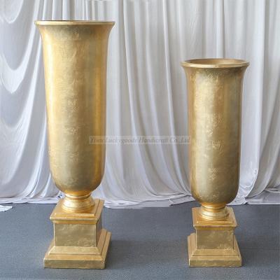 China LG20180830-12 Luckygoods Gold Durable Vases for Wedding Home Decoration Flower Decor Wholesale Price for sale