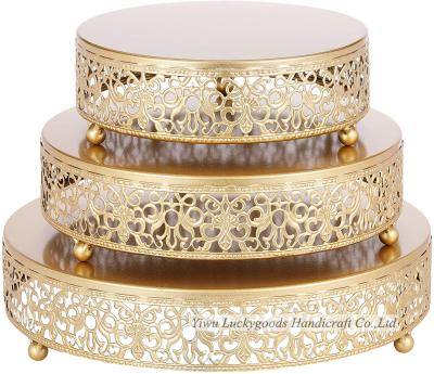 China DGJ210813-1 Modern Hot Sale Luxury Wedding Party Decoration Luckygoods Gold Cake Stand Wholesale for sale