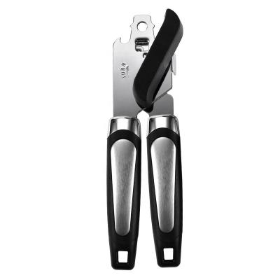 China Ergonomic Can Opener Hand Grip Strong Durable Hand Held Stainless Steel Anti-Slip Blade With Big Turn Knob Can Opener Manual for sale