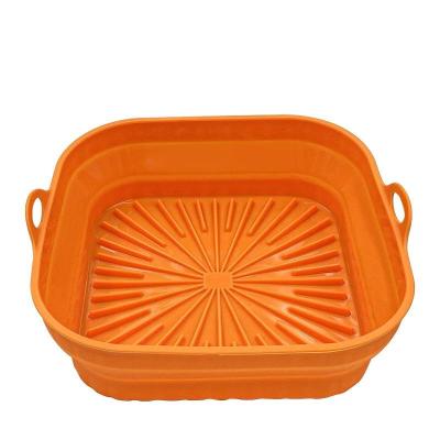 China Viable Reusable Air Fryer Silicone Pan Liners 8 Inch Air Fryer Silicone Air Fryer Tray Silicone Air Fryer Basket Pan Tray Liner for sale