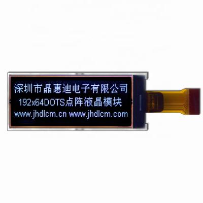 China 2.4 Inch LCD Display 192x64 STN Lcd Industrial Custom Graphics Module JHD19264-G273BTW-BL for sale