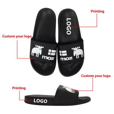 China CUSHIONING Wholesale Custom Thick Platform Beach Custom Women Summer Logo Slippers Rubber Sandals for sale