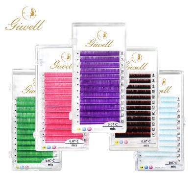 China GIWELL Lash Dense Wholesale Multiple Length Light Japanese Blooming Eyelash Extension for sale