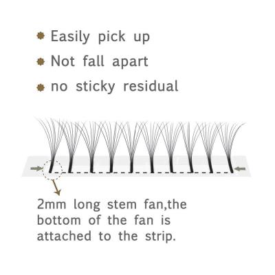 China Korea Fiber Premade Wholesale Natural Long Rod Fan Eyelash Individual Fan Eyelash for sale