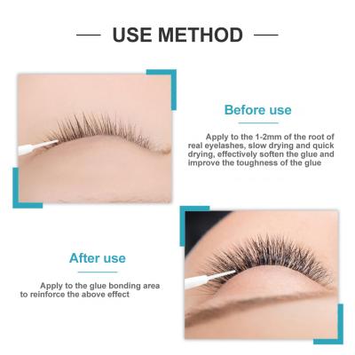 China Professional Eyelash Extension Tools Wholesale Transparent Make Up Lasting Eyelash Glue Accelerator for sale