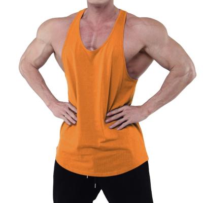 China QUICK DRY Custom Singlet Cotton Smooth Sleeveless Vest Gym Deep Cut Fashion Loose Tank Top For Man for sale