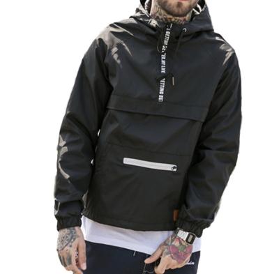 China Custom made men's varisty jackets half zipper shell polyester jacket OEM logo breathable jacket for men for sale