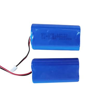 China Toys icr18650 2s1p 7.4v 2000mAh 2200mah 2400mAh 2500mAh 2600mAh 3000mAh rechargeable lithium ion battery pack for sale