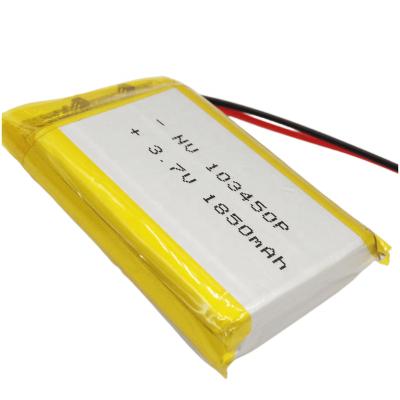 China High Quality Toys Rechargeable Lipo Battery 6.845wh 103450 3.7v 1850mah for sale