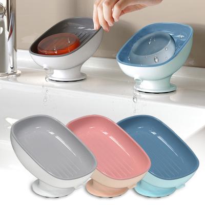 China Other Non-slip Suction Cup Bottom Soap Box Self Drain Soap Box Bathroom Drain Soap Holder For Bathroom Accessories for sale