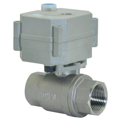 China Automatic Control Systems 2 3/4 Inch DN20 Way Motorized Stainless Steel Electric Valve 5V 12V 24V Valve With Manual Override for sale