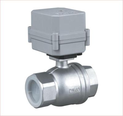 China DN40 2 Way Drinking Water Stainless Steel Electric Valve DC12V 24V 220V Motorized Ball Valve for sale