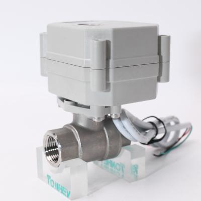 China AC220V DN10 316/304 Stainless Steel General Electric Water Mini Motorized Ball Valve for sale