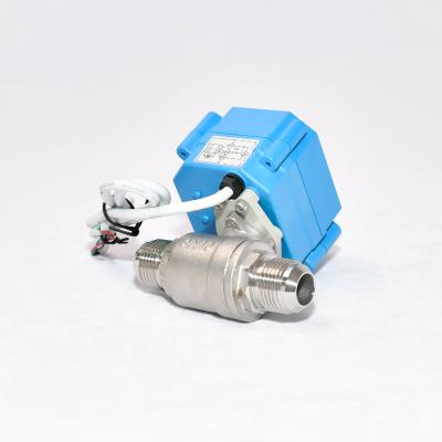 China General Tonhe DC12V/24V DN10 Two Way Male 304SS Electric Motorized Ball Valve for sale