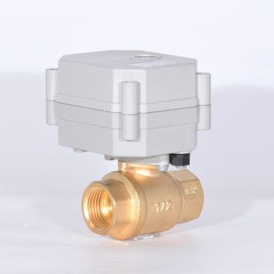 China General DN15 Motorized Brass Ball Valve 12v For Automatic Watering Control Valve (T15-B2-C) for sale